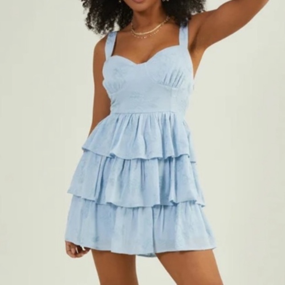 NWOT Altar’d State tiered mini dress size large - Picture 4 of 14